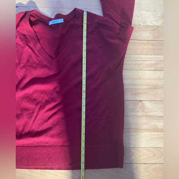 Ricki's Deep Red V-Neck Light Knit Sweater - Picture 5 of 5